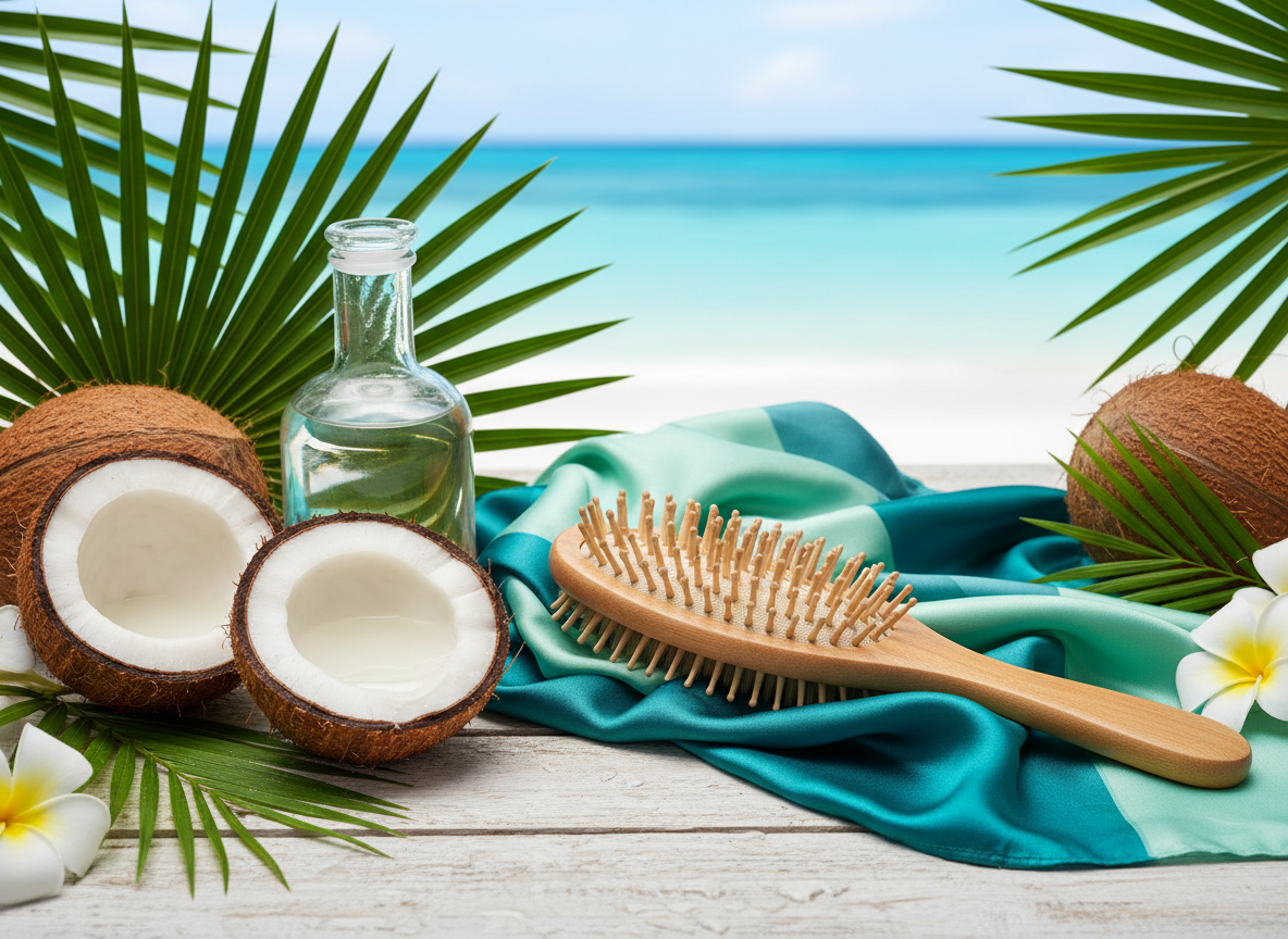 deep conditioning coconut oil hair mask with honey and