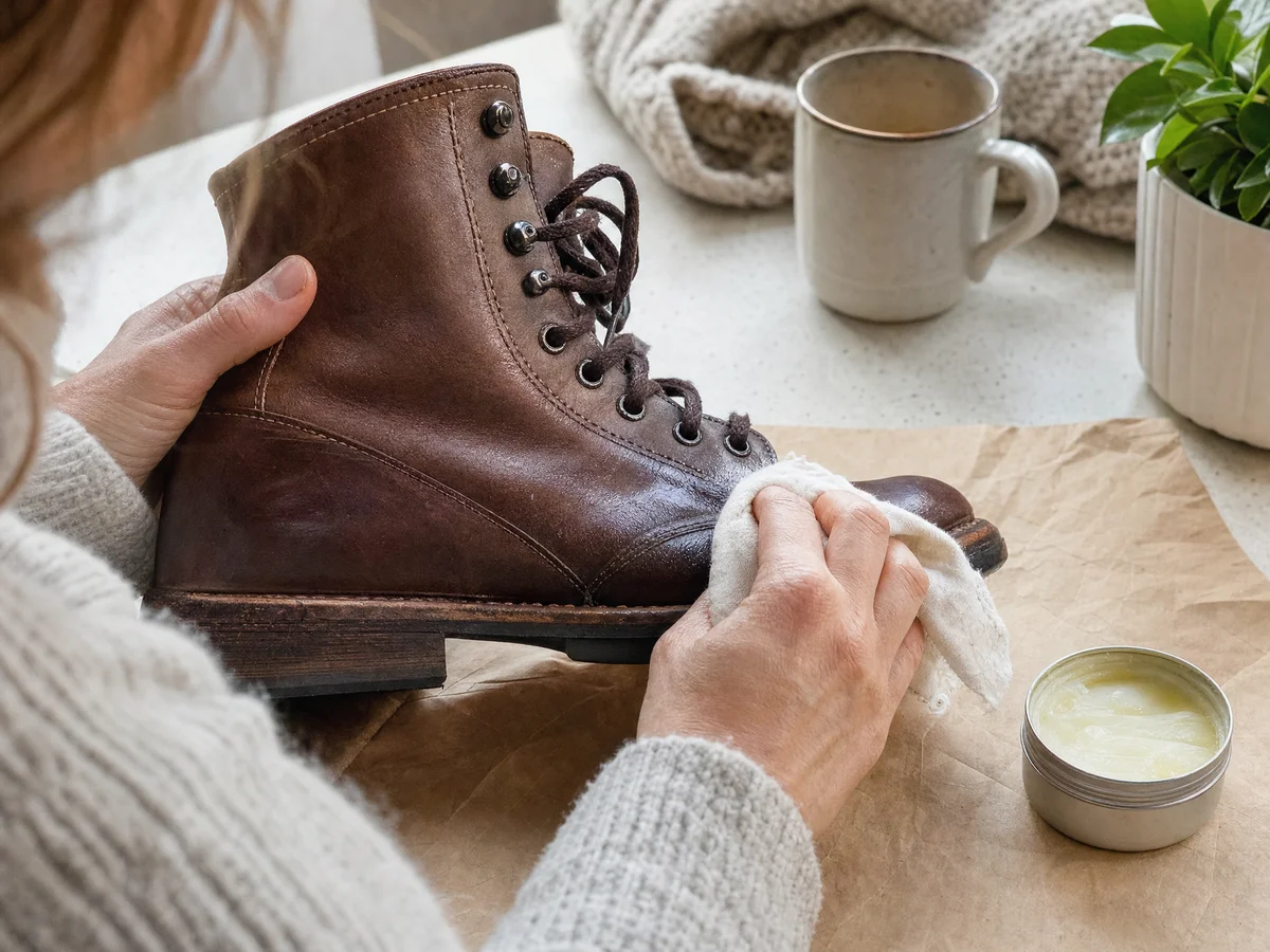 how to condition leather boots and bags with coconut oil