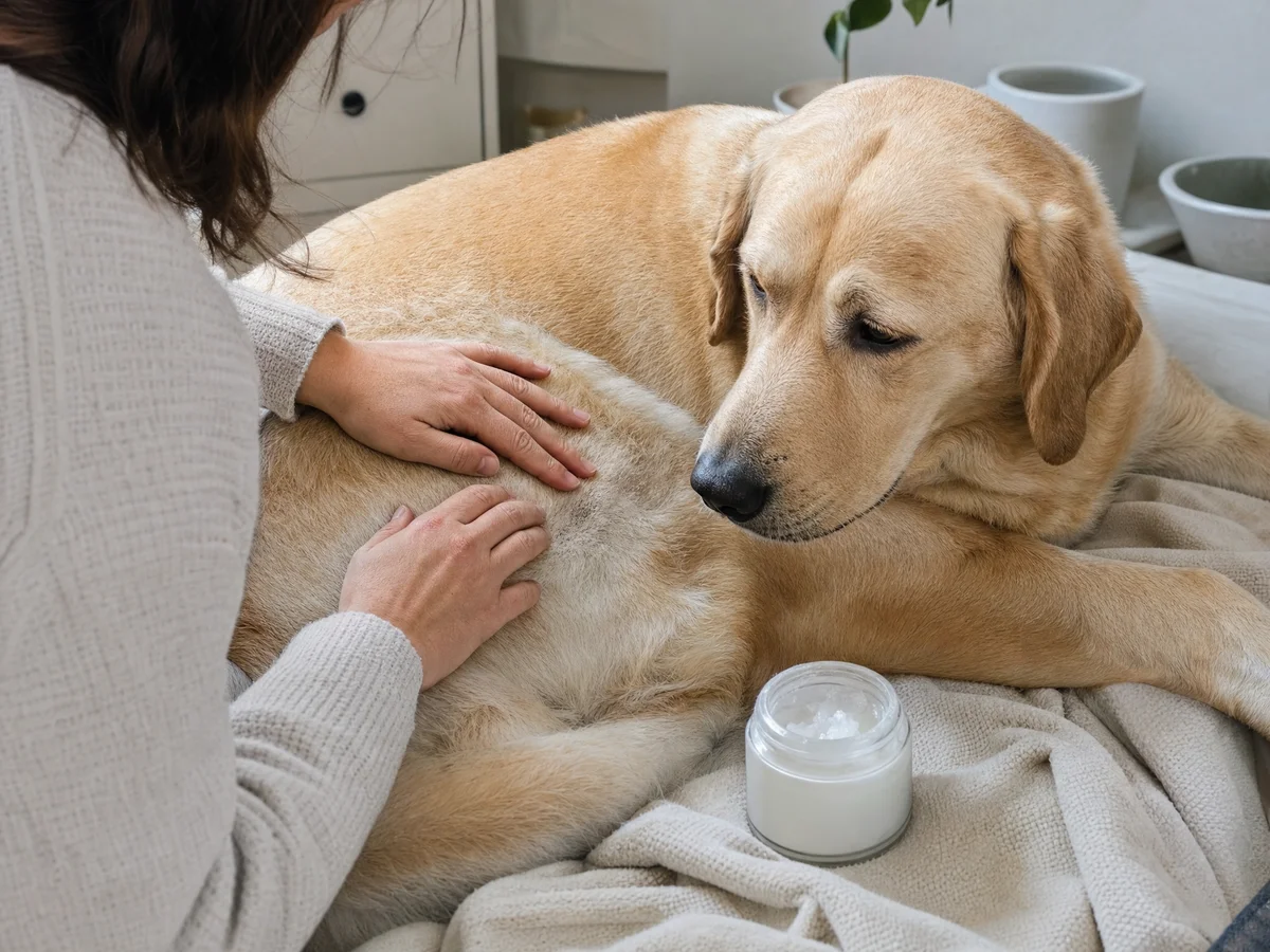 my dogs itchy skin cleared up in 3 weeks a coconut oil pet